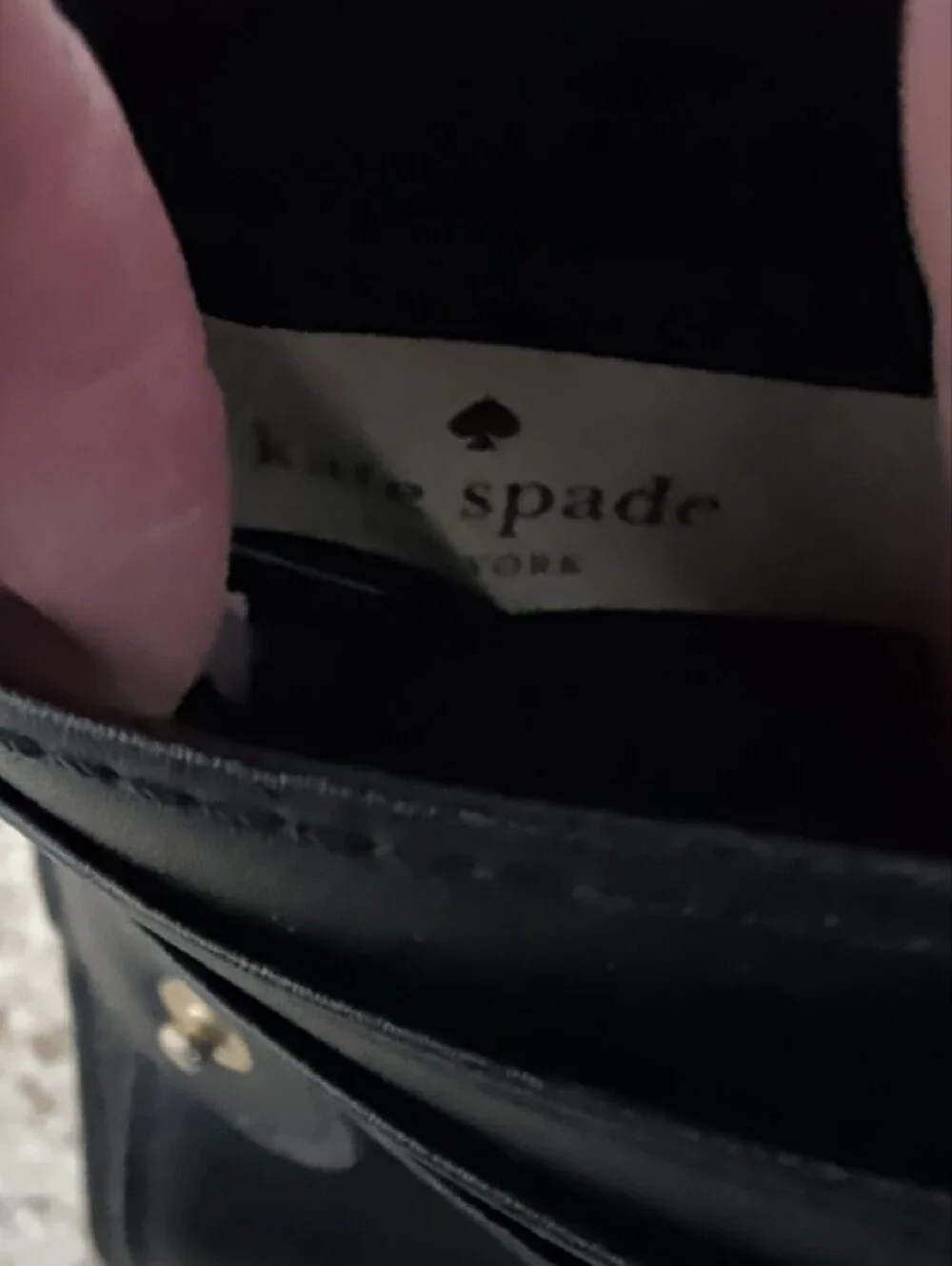 Kate Spade two-tone Leather Small Bifold Wallet Black And Off White